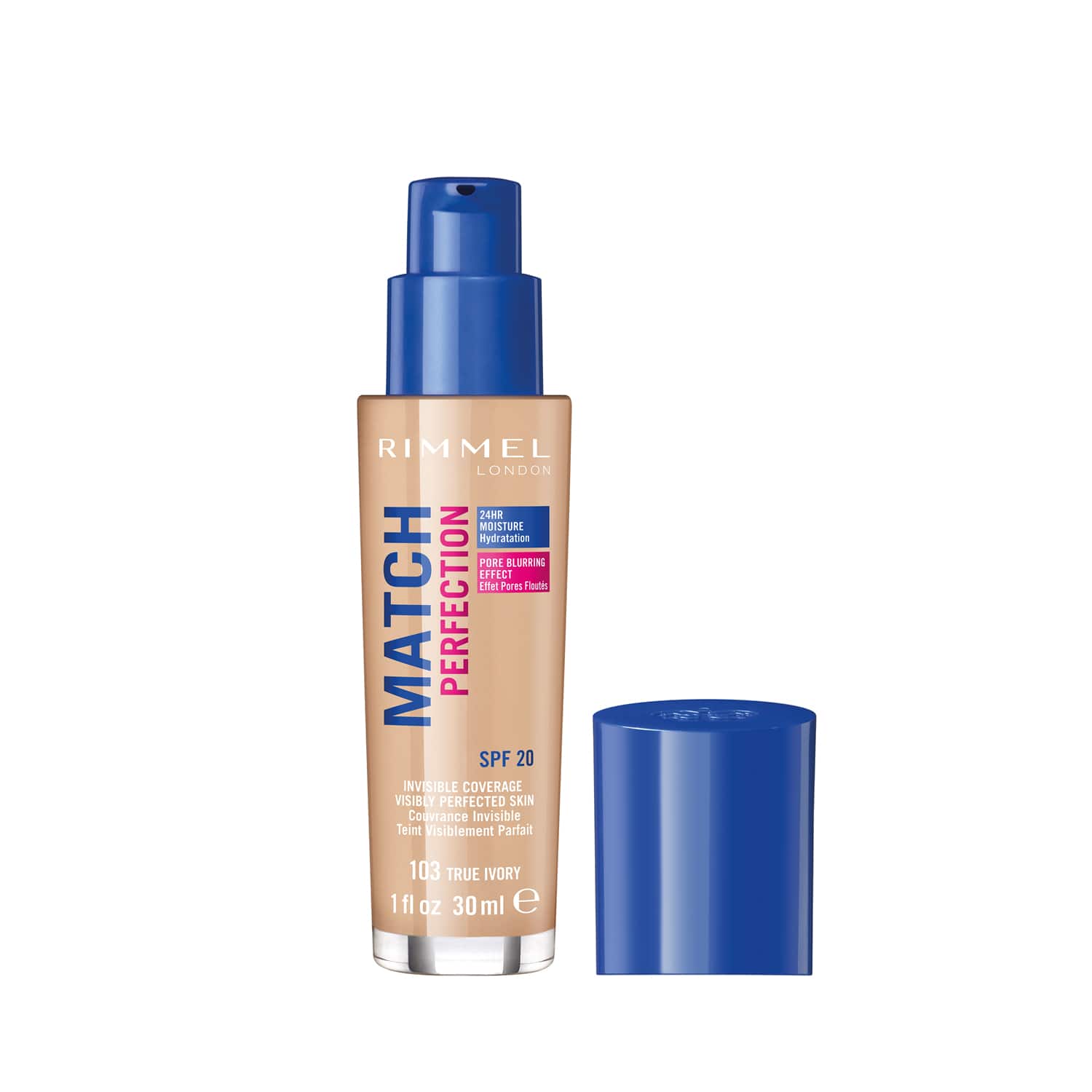 Тональний крем для обличчя Match Perfection Foundation Rimmel London (103) True Ivory, 30 мл